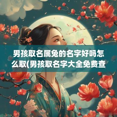 男孩取名属兔的名字好吗怎么取(男孩取名字大全免费查询)