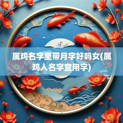 属鸡名字里带月字好吗女(属鸡人名字宜用字)