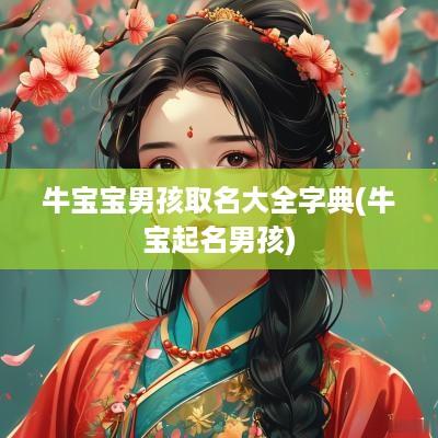牛宝宝男孩取名大全字典(牛宝起名男孩)