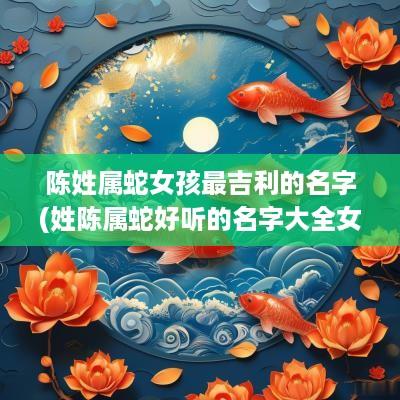 陈姓属蛇女孩最吉利的名字(姓陈属蛇好听的名字大全女)