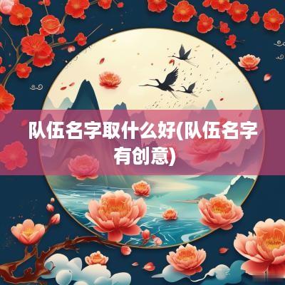 队伍名字取什么好(队伍名字 有创意)