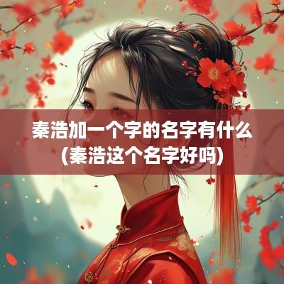 秦浩加一个字的名字有什么(秦浩这个名字好吗)