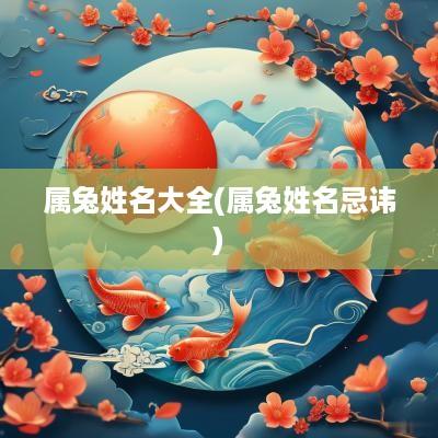 属兔姓名大全(属兔姓名忌讳)