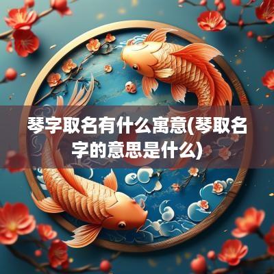 琴字取名有什么寓意(琴取名字的意思是什么)
