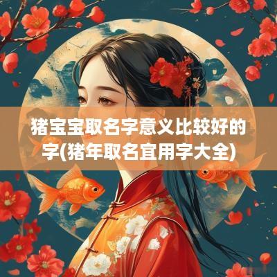 猪宝宝取名字意义比较好的字(猪年取名宜用字大全)