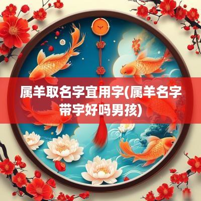 属羊取名字宜用字(属羊名字带宇好吗男孩)