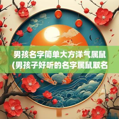 男孩名字简单大方洋气属鼠(男孩子好听的名字属鼠取名)