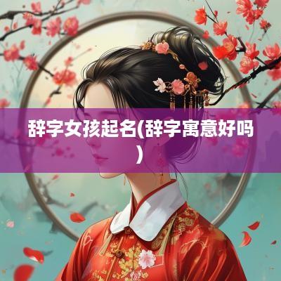 辞字女孩起名(辞字寓意好吗)