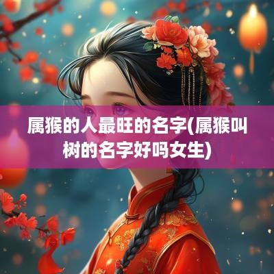 属猴的人最旺的名字(属猴叫树的名字好吗女生)
