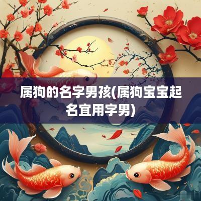 属狗的名字男孩(属狗宝宝起名宜用字男)