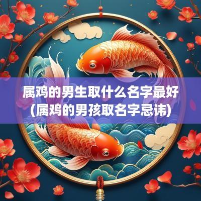 属鸡的男生取什么名字最好(属鸡的男孩取名字忌讳)