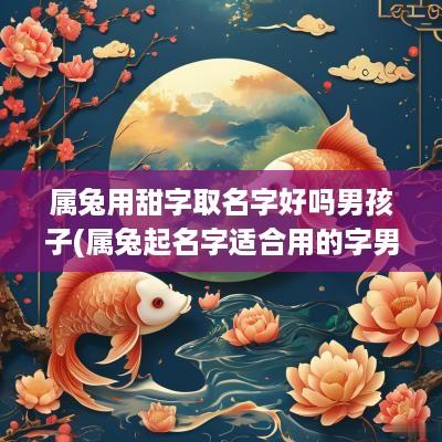 属兔用甜字取名字好吗男孩子(属兔起名字适合用的字男)