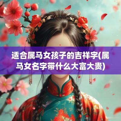 适合属马女孩子的吉祥字(属马女名字带什么大富大贵)