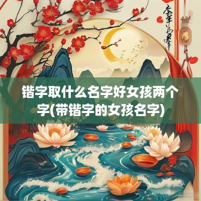 锴字取什么名字好女孩两个字(带锴字的女孩名字)