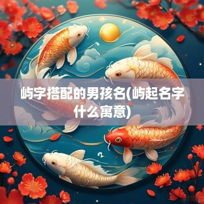 屿字搭配的男孩名(屿起名字什么寓意)