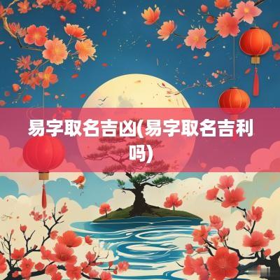 易字取名吉凶(易字取名吉利吗)