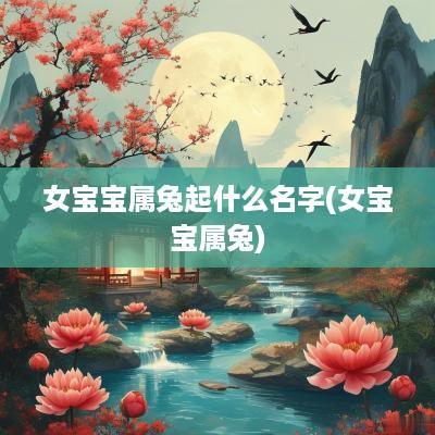 女宝宝属兔起什么名字(女宝宝属兔)