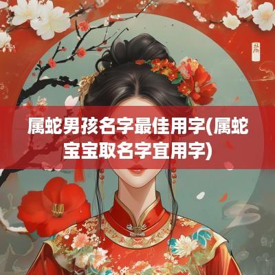 属蛇男孩名字最佳用字(属蛇宝宝取名字宜用字)