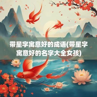 带星字寓意好的成语(带星字寓意好的名字大全女孩)