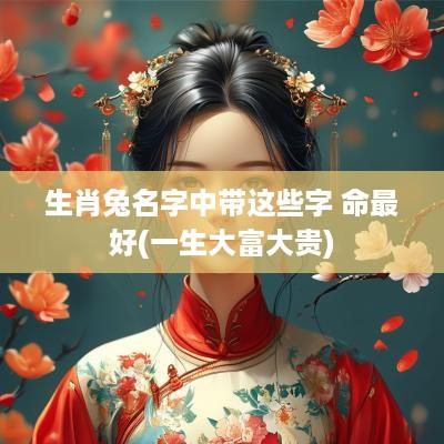 生肖兔名字中带这些字 命最好(一生大富大贵)
