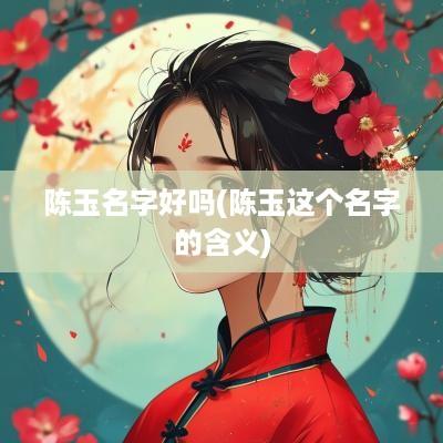 陈玉名字好吗(陈玉这个名字的含义)
