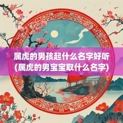 属虎的男孩起什么名字好听(属虎的男宝宝取什么名字)