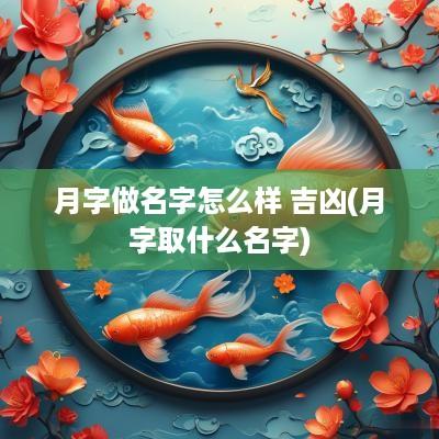 月字做名字怎么样 吉凶(月字取什么名字)