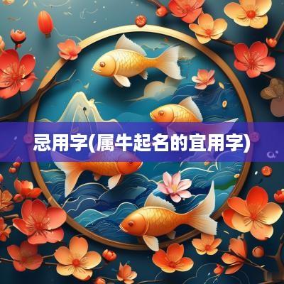 忌用字(属牛起名的宜用字)