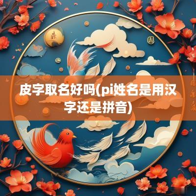皮字取名好吗(pi姓名是用汉字还是拼音)