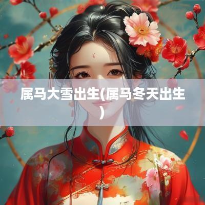 属马大雪出生(属马冬天出生)