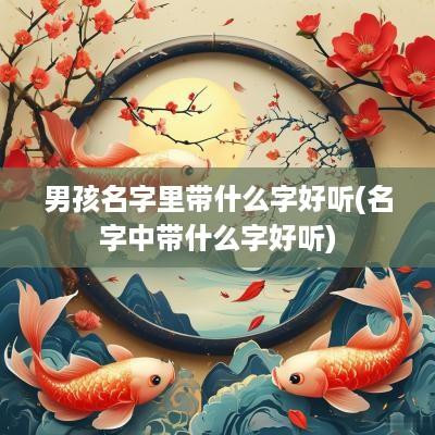 男孩名字里带什么字好听(名字中带什么字好听)