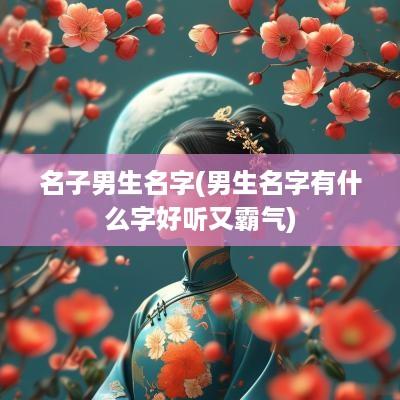 名子男生名字(男生名字有什么字好听又霸气)