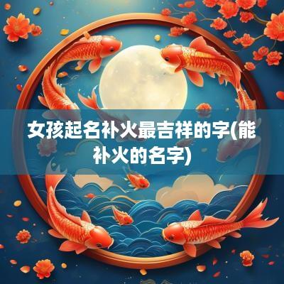 女孩起名补火最吉祥的字(能补火的名字)