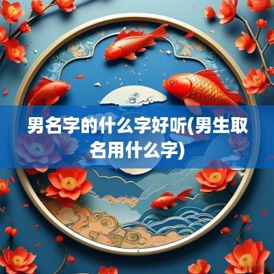 男名字的什么字好听(男生取名用什么字)