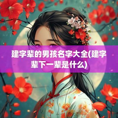 建字辈的男孩名字大全(建字辈下一辈是什么)