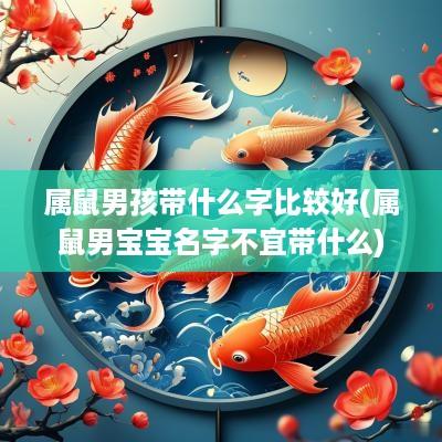 属鼠男孩带什么字比较好(属鼠男宝宝名字不宜带什么)