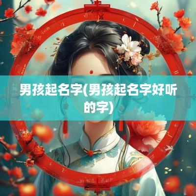 男孩起名字(男孩起名字好听的字)