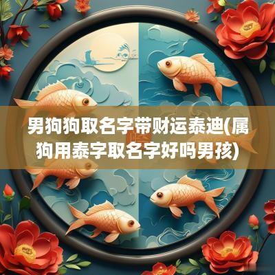 男狗狗取名字带财运泰迪(属狗用泰字取名字好吗男孩)