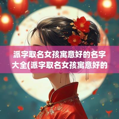 派字取名女孩寓意好的名字大全(派字取名女孩寓意好的名字有哪些)