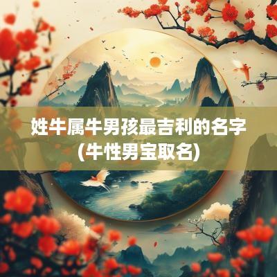 姓牛属牛男孩最吉利的名字(牛性男宝取名)