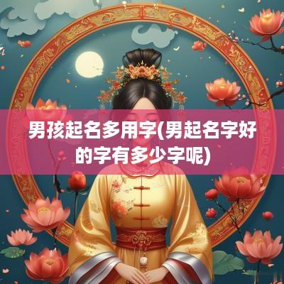 男孩起名多用字(男起名字好的字有多少字呢)