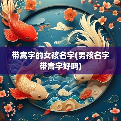 带嵩字的女孩名字(男孩名字带嵩字好吗)