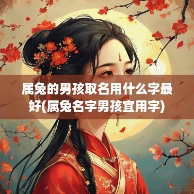 属兔的男孩取名用什么字最好(属兔名字男孩宜用字)