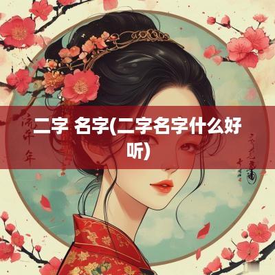 二字 名字(二字名字什么好听)