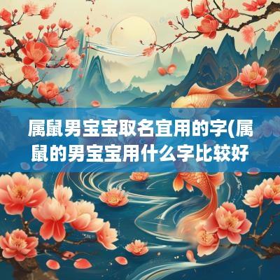 属鼠男宝宝取名宜用的字(属鼠的男宝宝用什么字比较好)