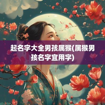 起名字大全男孩属猴(属猴男孩名字宜用字)