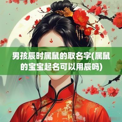 男孩辰时属鼠的取名字(属鼠的宝宝起名可以用辰吗)