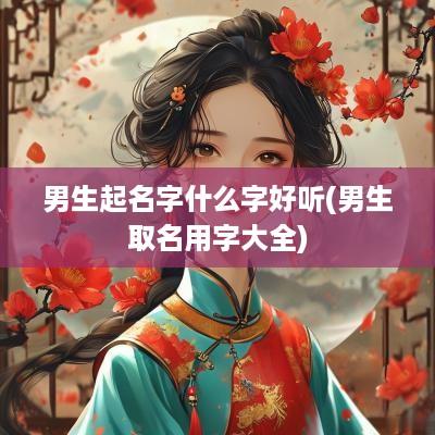 男生起名字什么字好听(男生取名用字大全)
