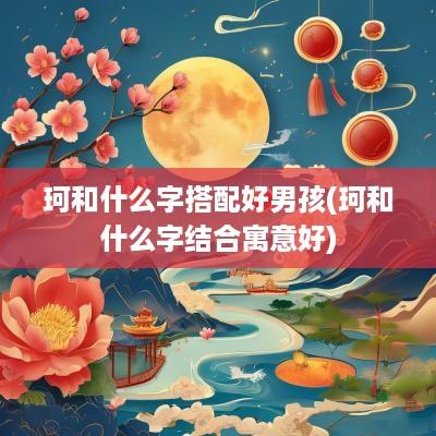 珂和什么字搭配好男孩(珂和什么字结合寓意好)