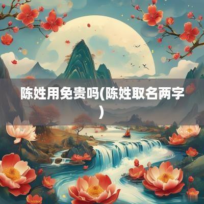 陈姓用免贵吗(陈姓取名两字)
